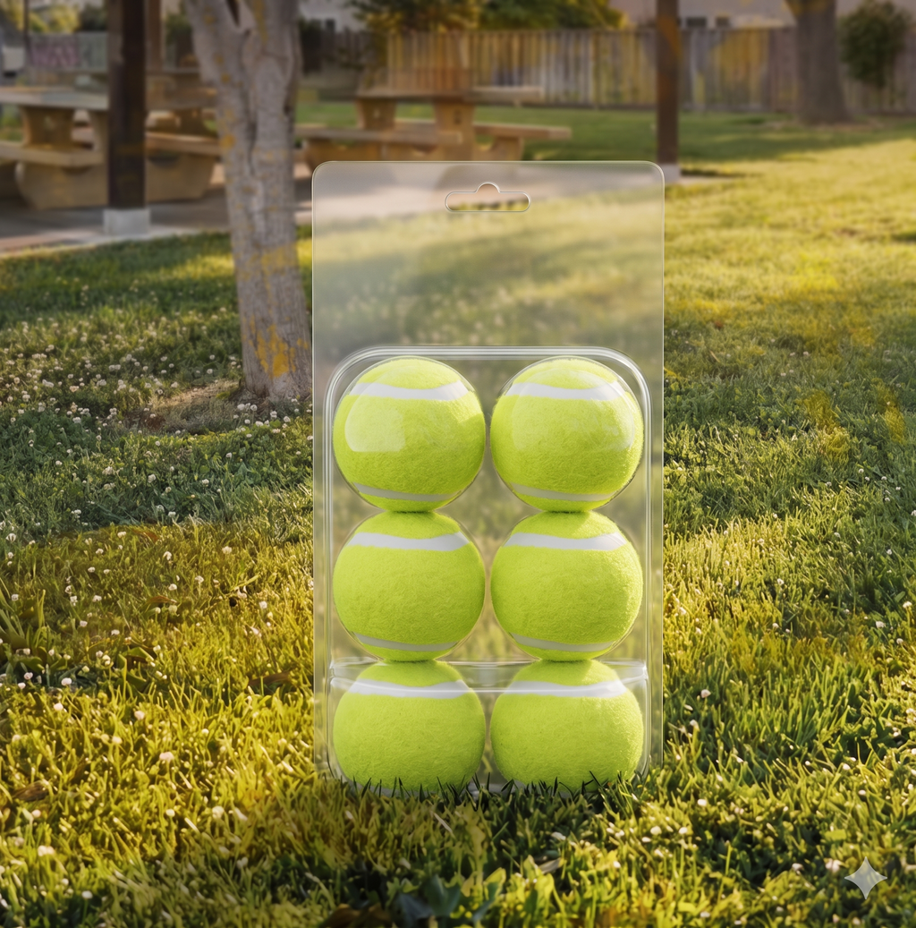 6-Pack 5cm Dog Tennis Balls – Compatible with the Automatic Ball Launcher