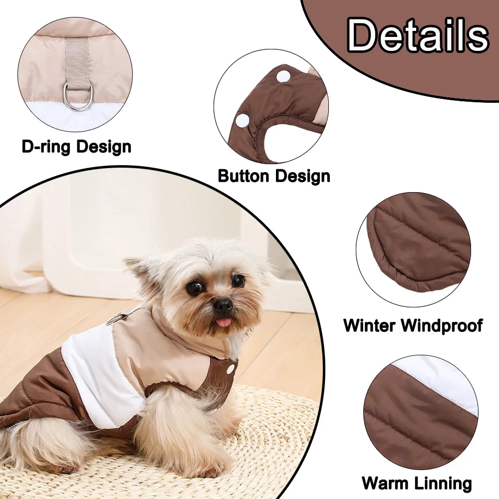 PawHauss CozyWalk™ – Warm Fleece Dog Jacket with D-Ring