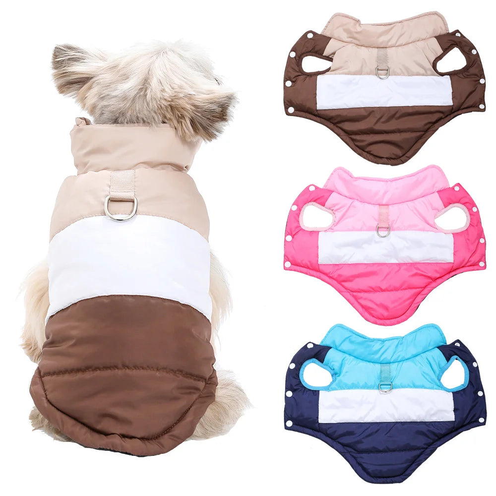 PawHauss CozyWalk fleece-lined dog jacket with D-ring